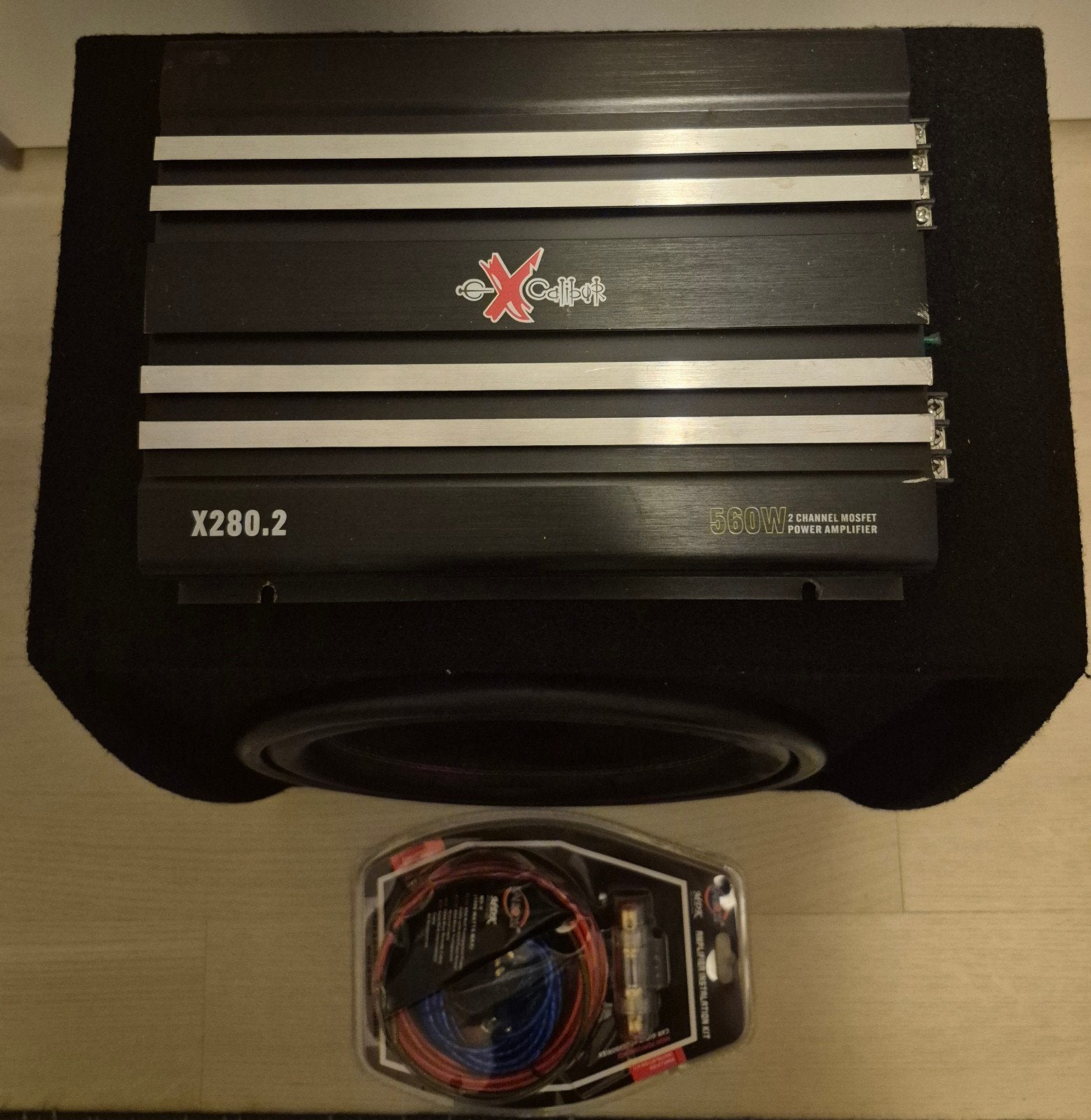 Excalibur subwoofer met versterker, Auto diversen, Ophalen, Gebruikt