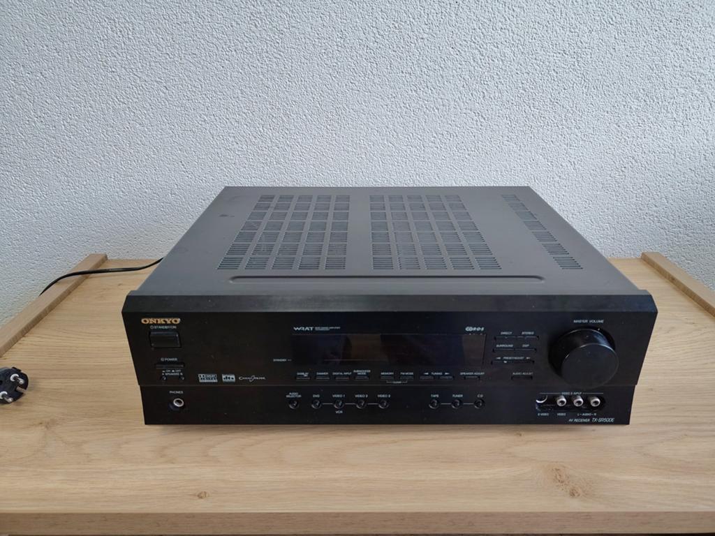Onkyo TX-SR500E AV Receiver - Zwart, Audio, Tv en Foto, Versterkers en Receivers, Gebruikt, Ophalen of Verzenden, 120 watt of meer
