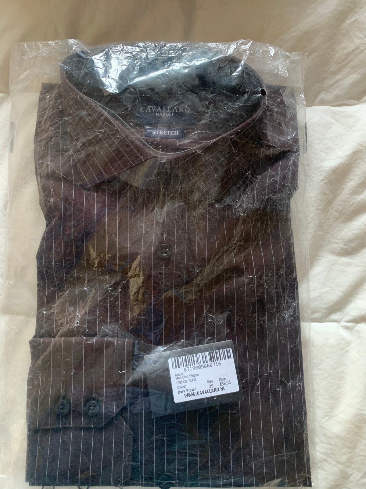 Overhemd Cavallaro mt 39, Kleding | Heren, Ophalen of Verzenden, Nieuw, Bruin, Halswijdte 39/40 (M)