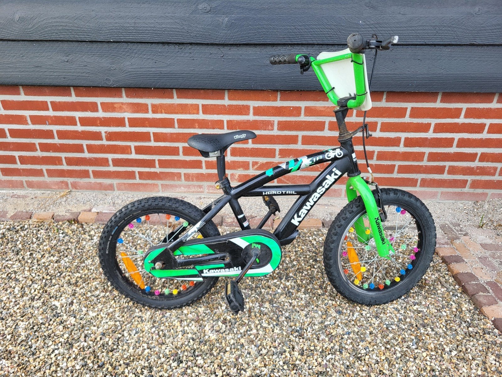 Stoere kinder fiets kawasaki  16 inch, Ophalen, 16 tot 20 inch