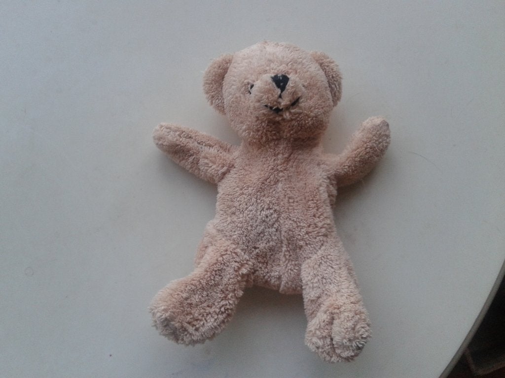 Bruin beertje/ beer ongeveer 15 cm groot Super zacht velours, Beer, Ophalen of Verzenden, Zo goed als nieuw, Wasbaar