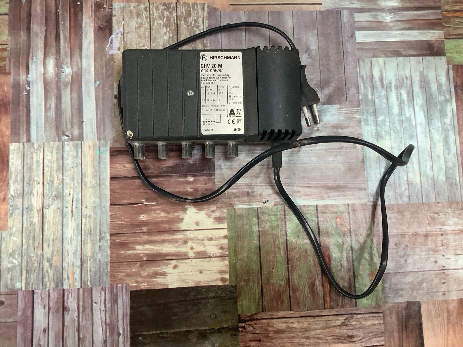 Hirschmann GHV 20 M eco-power versterker, Ophalen of Verzenden, Gebruikt, Minder dan 2 meter, Overige kabels