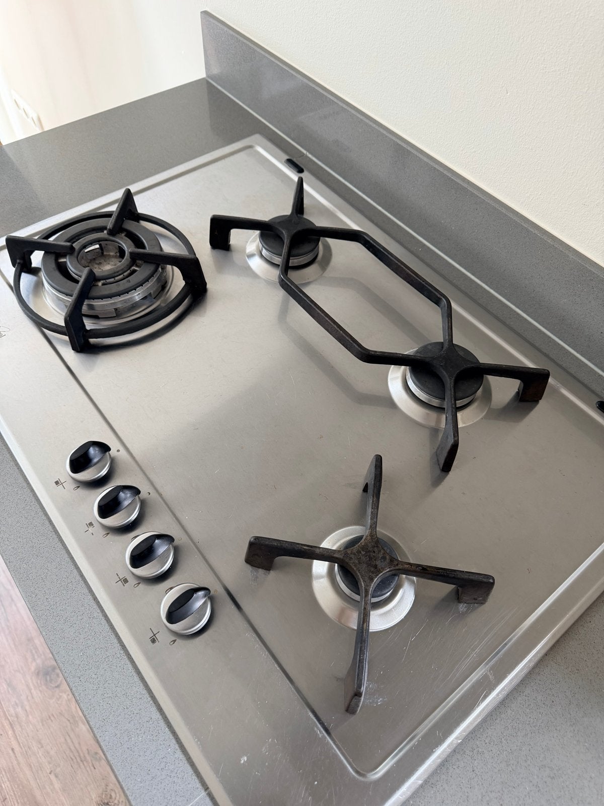 Whirlpool inbouw gasstel - 2e hands, werkt nog prima, Gebruikt, 60 cm of meer, Inbouw, Gas