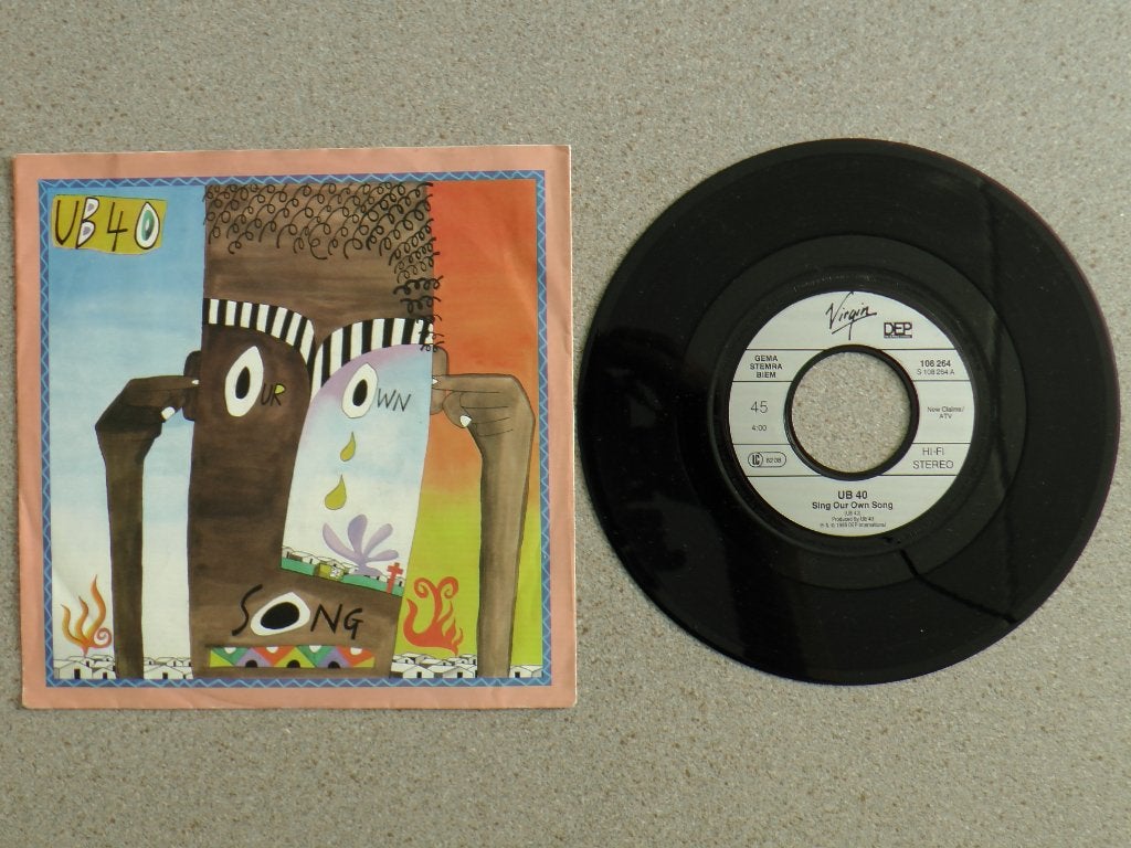 UB40 - Sing our own song VINYL SINGLE, Gebruikt, 7 inch, Pop, Fotohoes