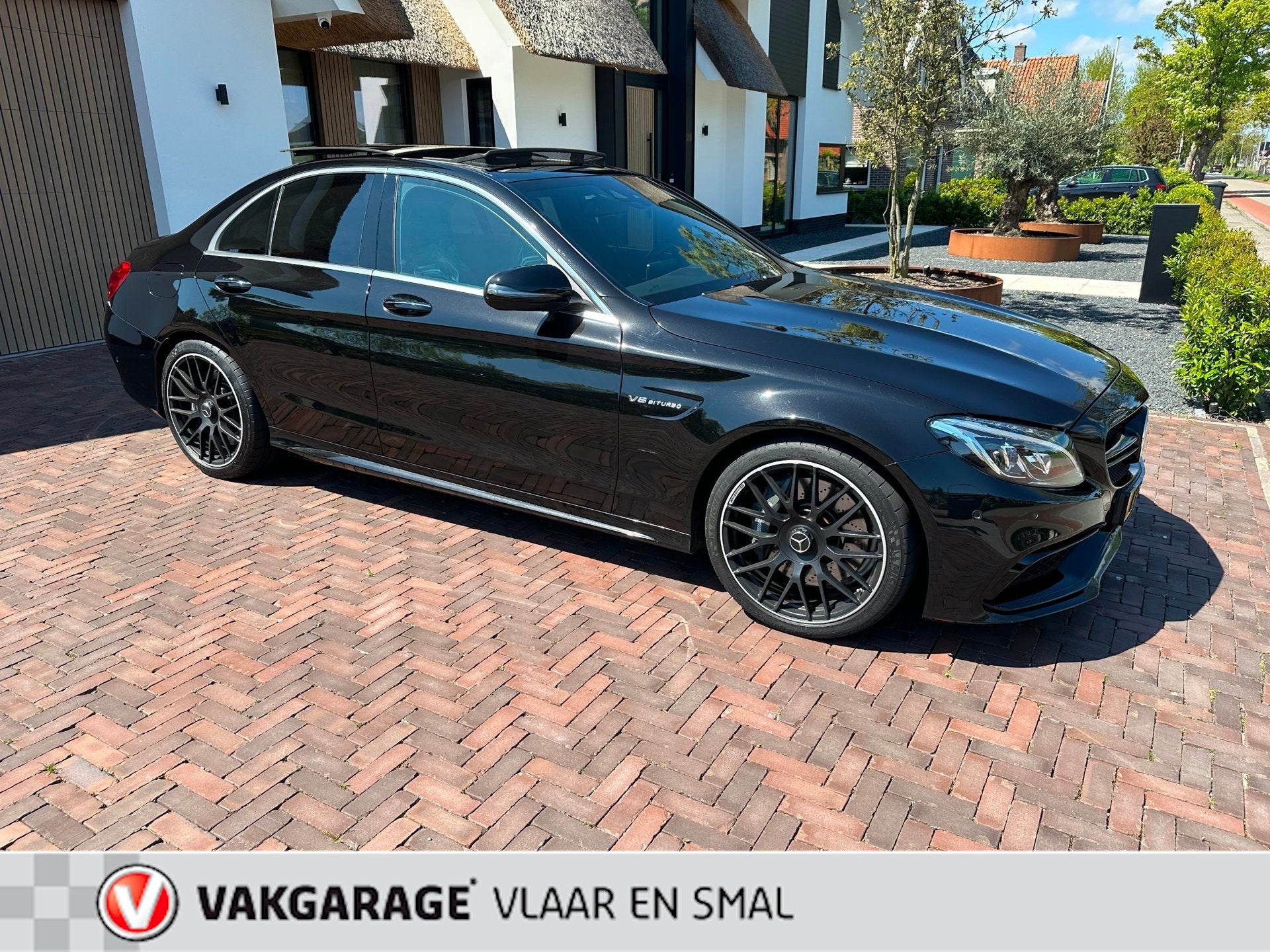 Mercedes-Benz C-klasse AMG 63 Edition 1 -Schaal stoelen-Pano, Auto's, Achterwielaandrijving, Gebruikt, Zwart, Leder