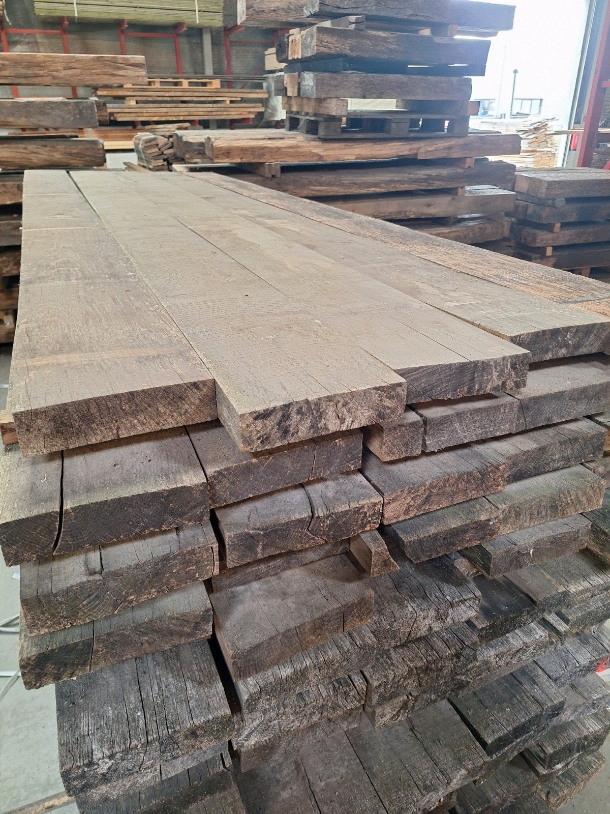partij  oude eiken planken gedroogd, Kanzo handelsonderneming, Nieuw, Ophalen of Verzenden, Velsenstraat  2