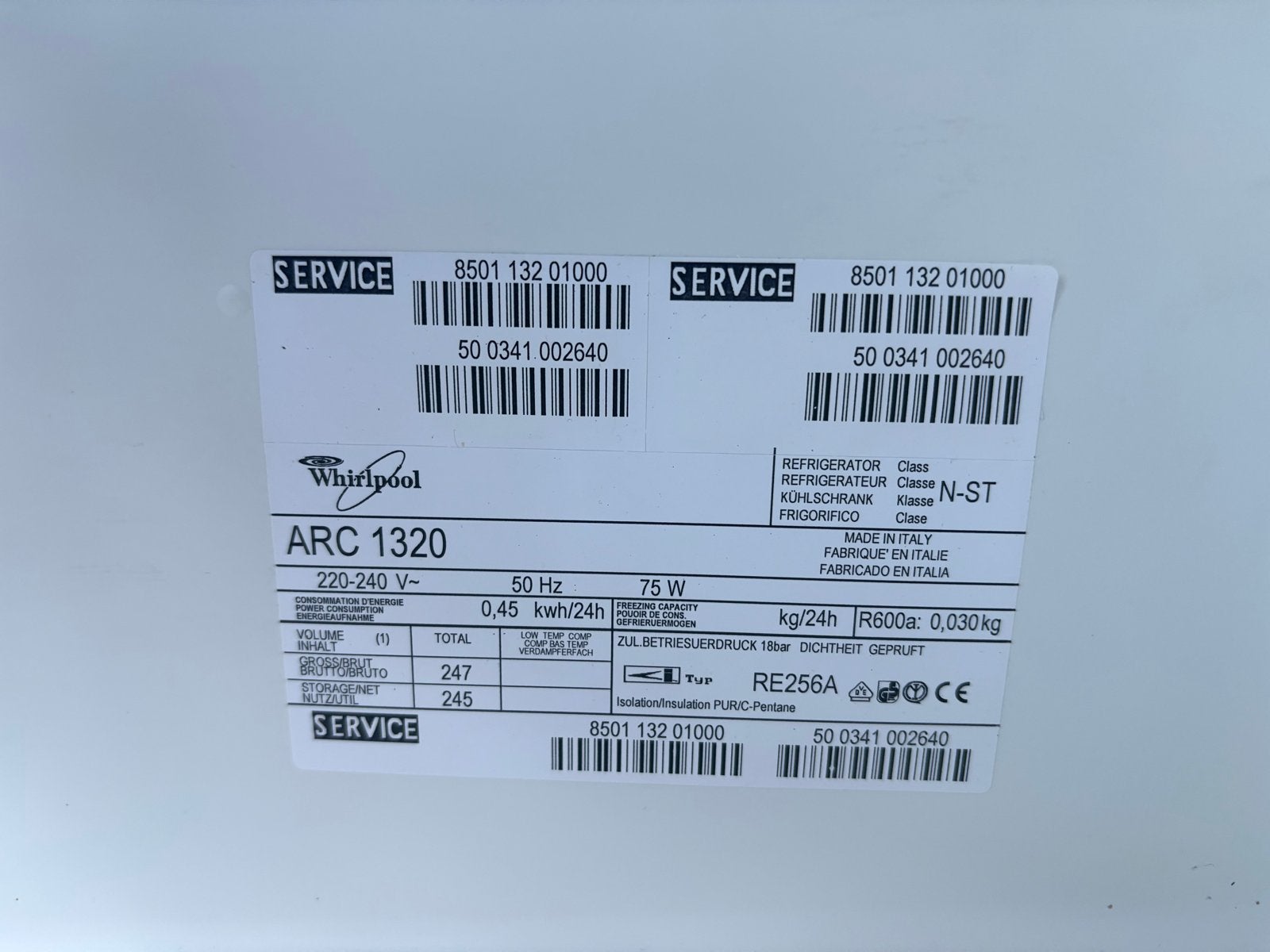 Whirlpool ARC 1320 Koelkast - Zonder vriesvak, Witgoed en Apparatuur, Koelkasten en IJskasten, 200 liter of meer, 45 tot 60 cm
