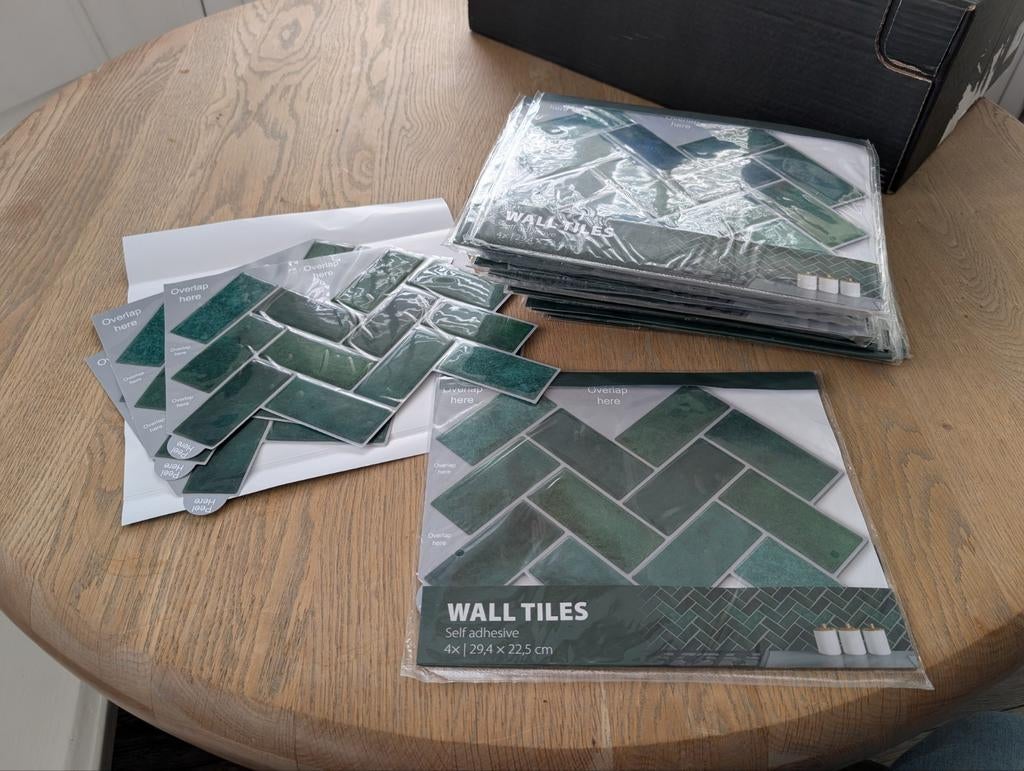21 Pakketjes Nieuwe Groene Plaktegels (Wandtegels), Ophalen of Verzenden