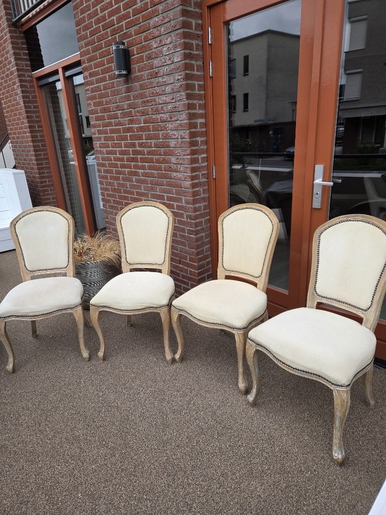 4 Stoelen, Huis en Inrichting, Stoelen, Ophalen, Gebruikt, Wit, Vier