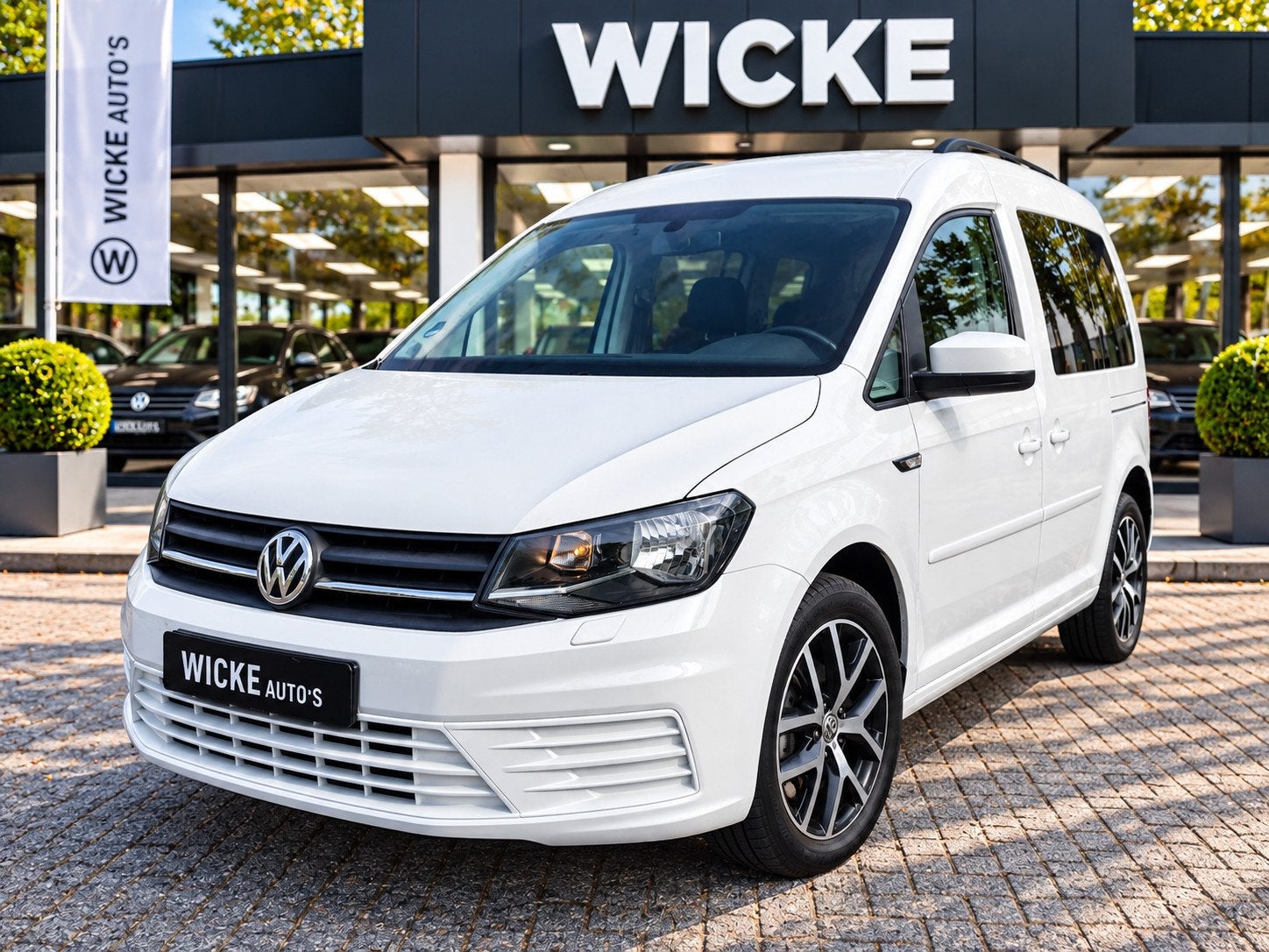 Volkswagen CADDY TSI 5 persoon dubel schuifdeur PDC Clima St, Voorwielaandrijving, Dealer onderhouden, Stof, Gebruikt