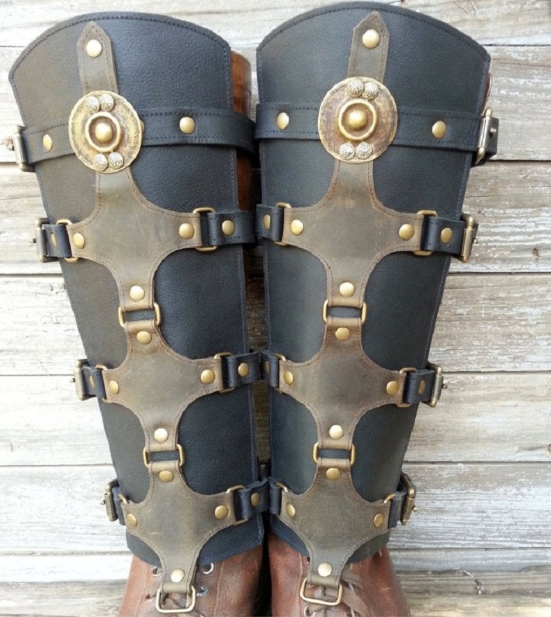 Middeleeuwse laarzen chaps (schoenen benen covers larp), Verzenden, Nieuw