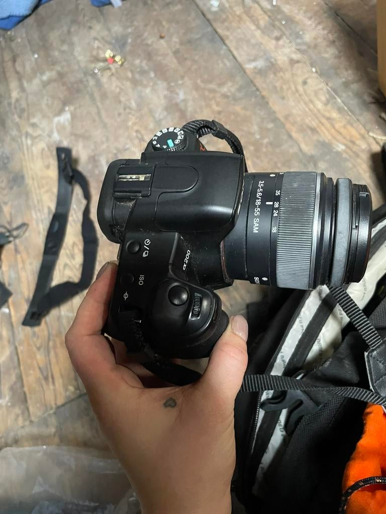 Sony DSLR-A200 spiegelreflexcamera met tas en fotografieboek, Audio, Tv en Foto, Fotocamera's Digitaal, Ophalen of Verzenden, Zo goed als nieuw