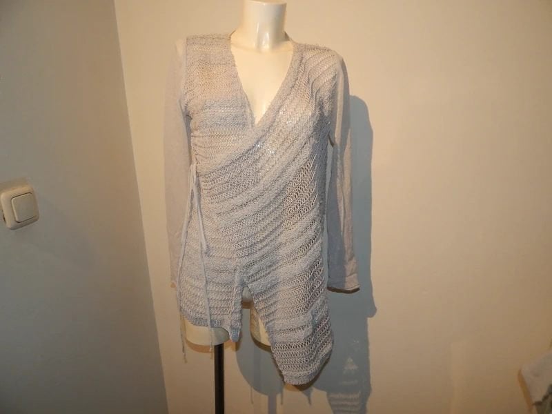 Sarah Pacini overslag trui vest breisel open motief One Size