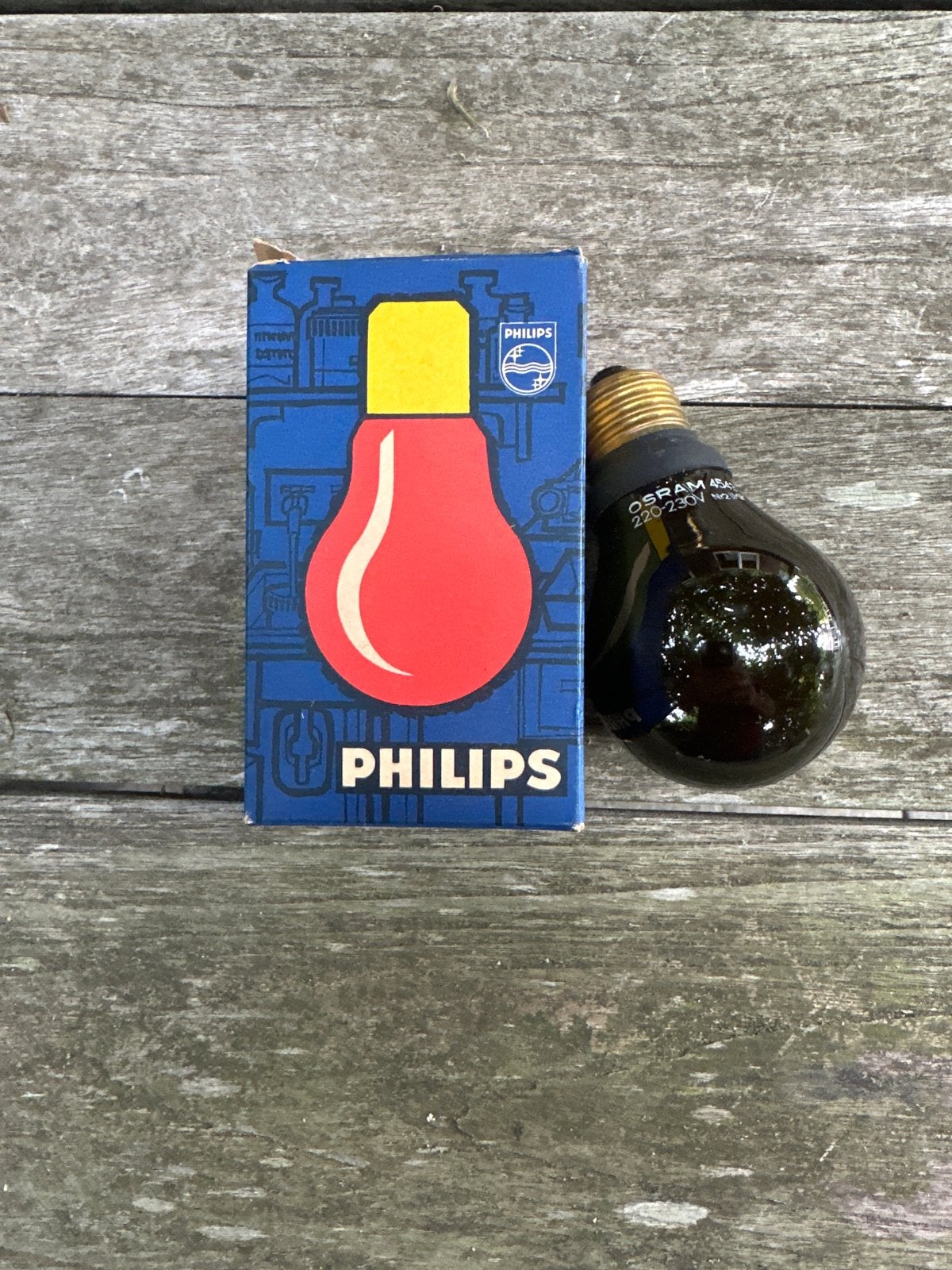 Vintage Philips/Osram infrarood lamp in doos, Ophalen