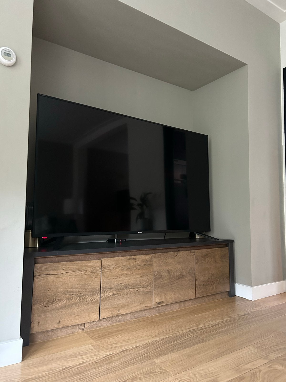 Meubella TV-meubel Monaco Eiken Grijs 170 cm met 4 deuren, Ophalen, Gebruikt, 150 tot 200 cm, Minder dan 100 cm