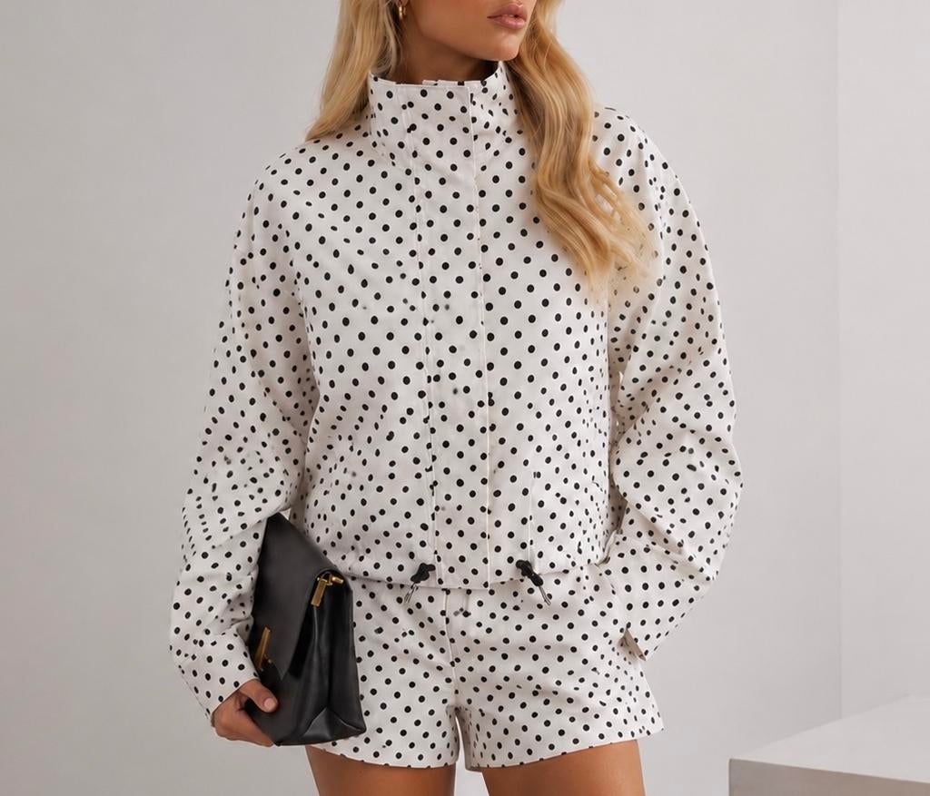 Stippen Co-ord Set: Jasje & Short - Festival Chic, Ophalen of Verzenden, Nieuw, Maat 38/40 (M), Wit