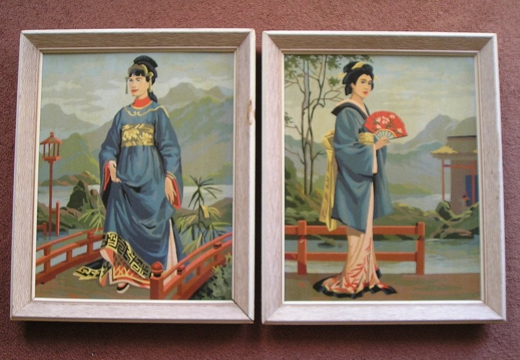 Schilderij  2st  (Japans), Ophalen of Verzenden