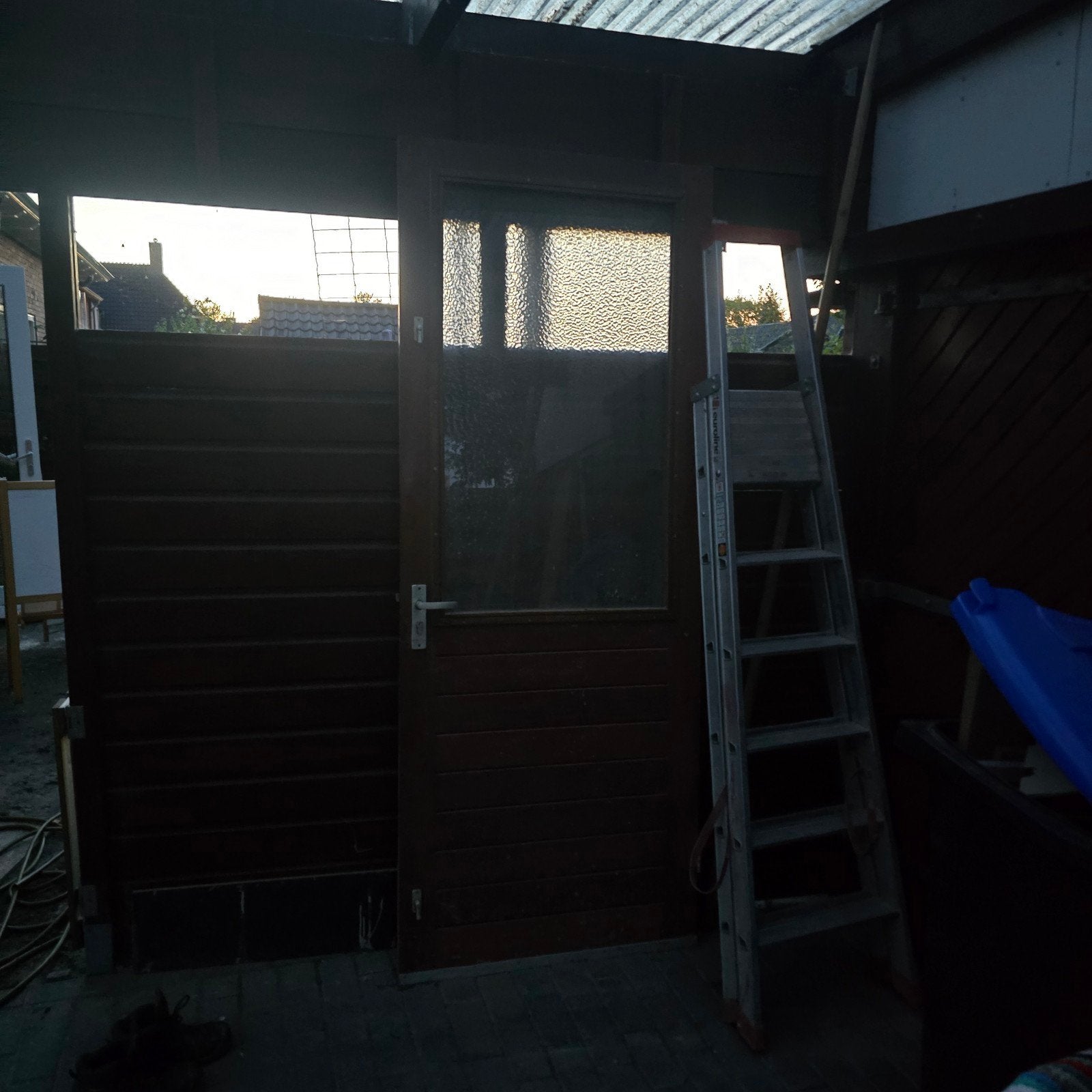Buitendeur 90x230cm in goede staat, Doe-het-zelf en Verbouw, Gebruikt, 80 tot 100 cm, 215 cm of meer, Ophalen of Verzenden