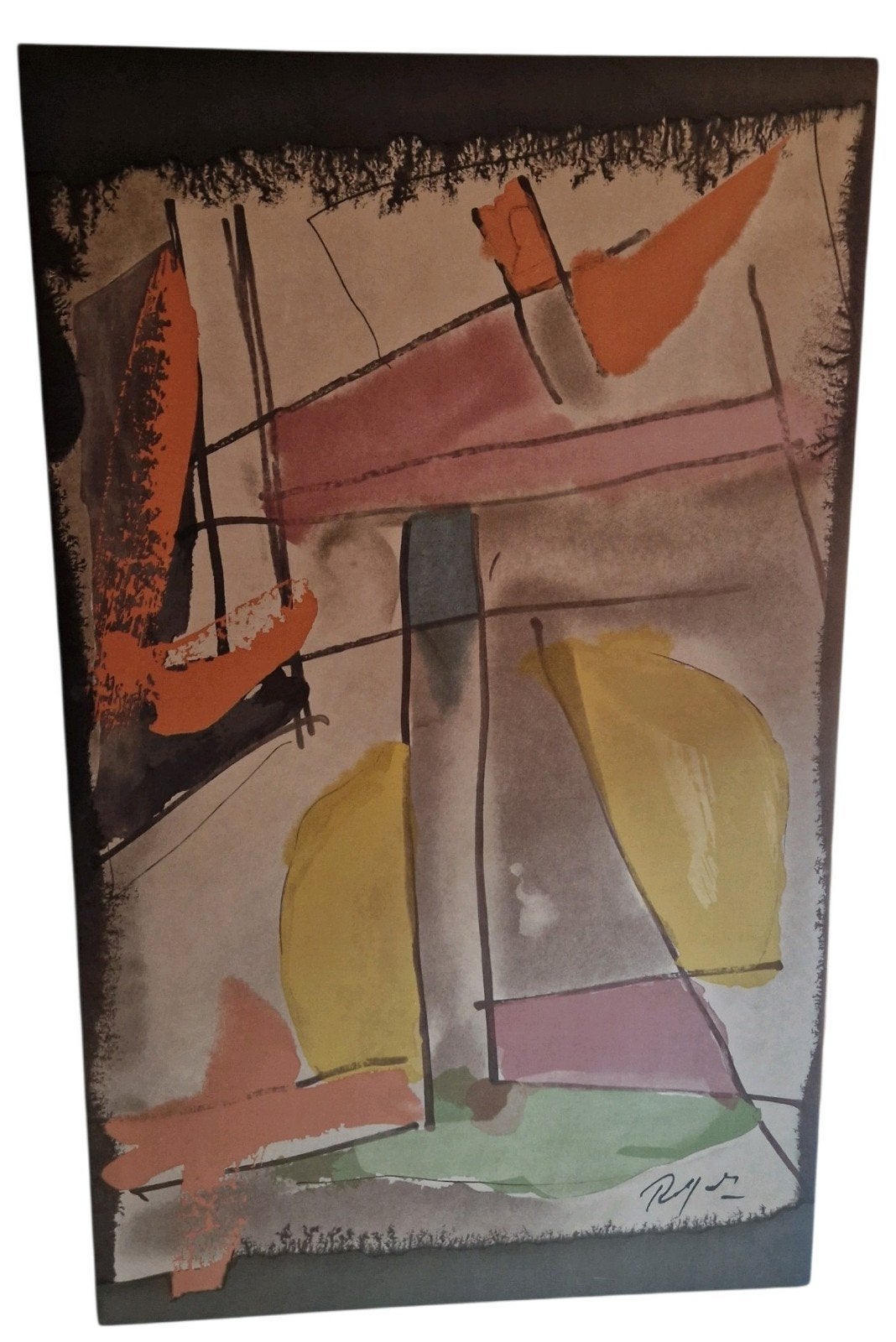 XL Robert Jacobsen origineel wanddoek mid century 210x130, Ophalen of Verzenden