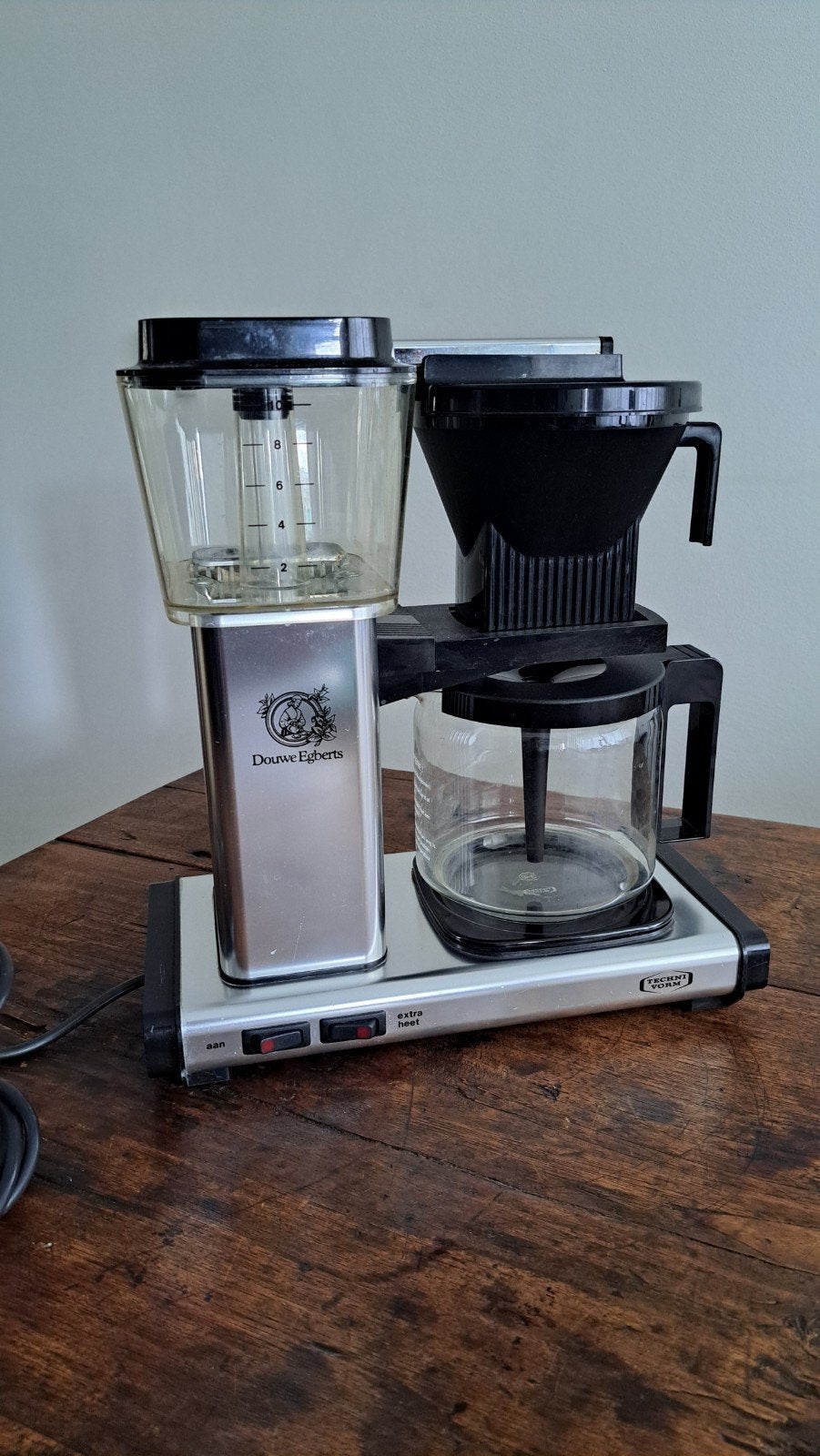 Technivorm Moccamaster -Vintage Model -Douwe Egberts, Witgoed en Apparatuur, Koffiezetapparaten, Gebruikt, 10 kopjes of meer, Koffiemachine