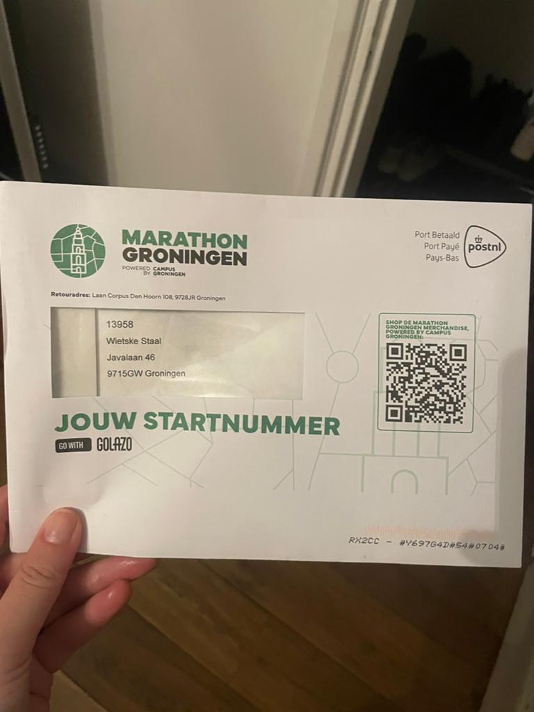 Ticket halve marathon Groningen, Ophalen, Zo goed als nieuw, Overige typen