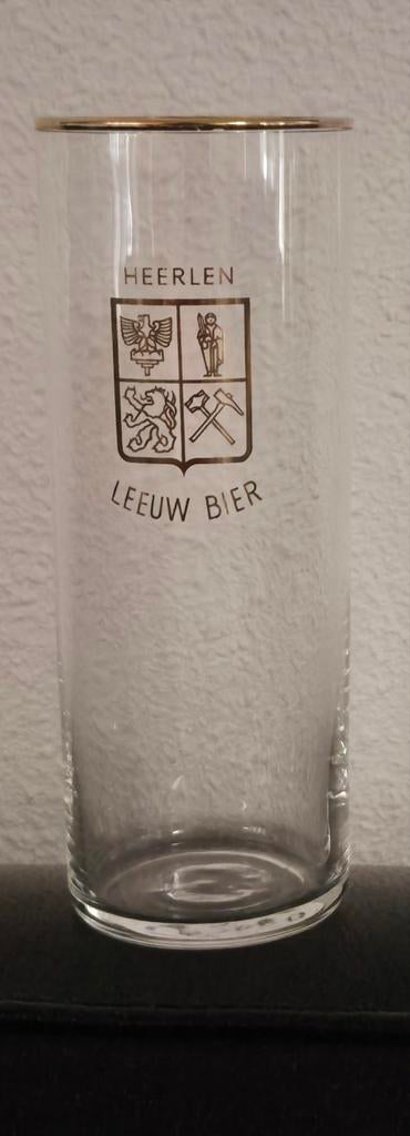Vintage Leeuw Bier glas uit Heerlen, Verzamelen, Ophalen of Verzenden, Zo goed als nieuw, Glas of Glazen, Leeuw