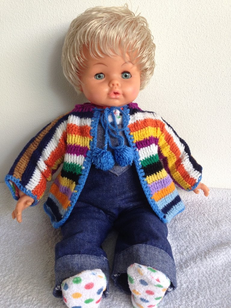 👦🏼Leuke oude Jaren 70 ZAPF Pop/ Doll van 55 cm., Verzamelen, Ophalen of Verzenden, Gebruikt, Pop