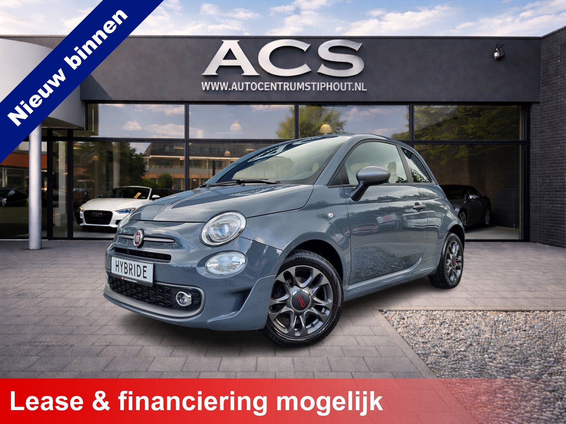 Fiat 500 1.0 Hybrid Star | Premium kleur | Android/Apple | Z, Auto's, Gebruikt, 4 stoelen, Alcantara, Startonderbreker
