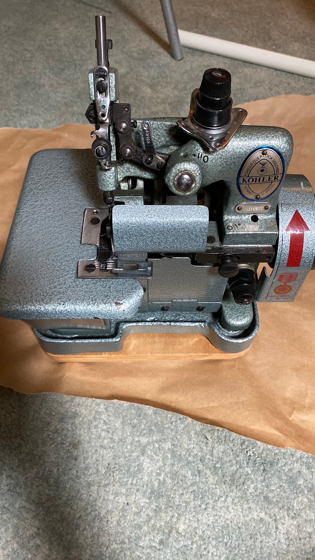 Köhler BIK6 industriële overlockmachine, Ophalen of Verzenden, Zo goed als nieuw, Lockmachine, Overige merken
