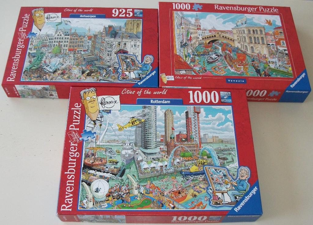 Diverse *** PUZZELS CITIES OF THE WORLD ***, Ophalen of Verzenden, 500 t/m 1500 stukjes, Zo goed als nieuw, Legpuzzel