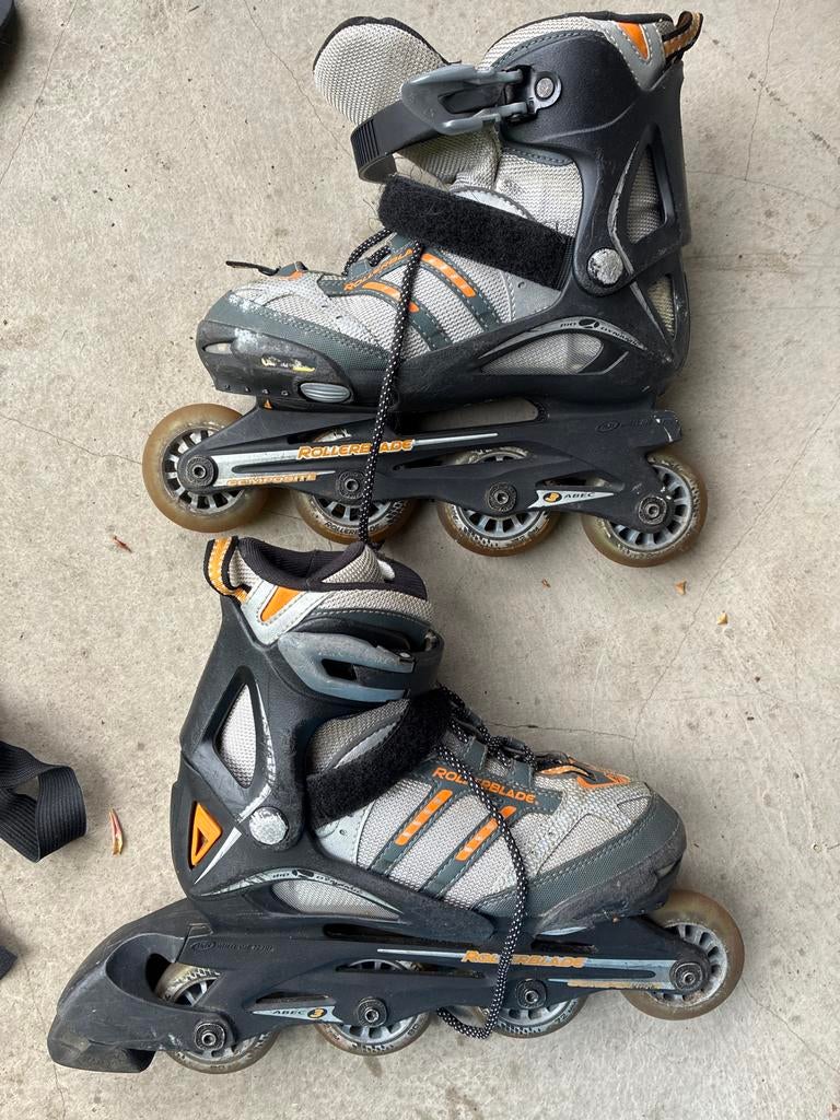 Rollerblade inline skates met bescherming - Maat 37, Gebruikt, Kinderen, Inline skates 4 wielen, Ophalen