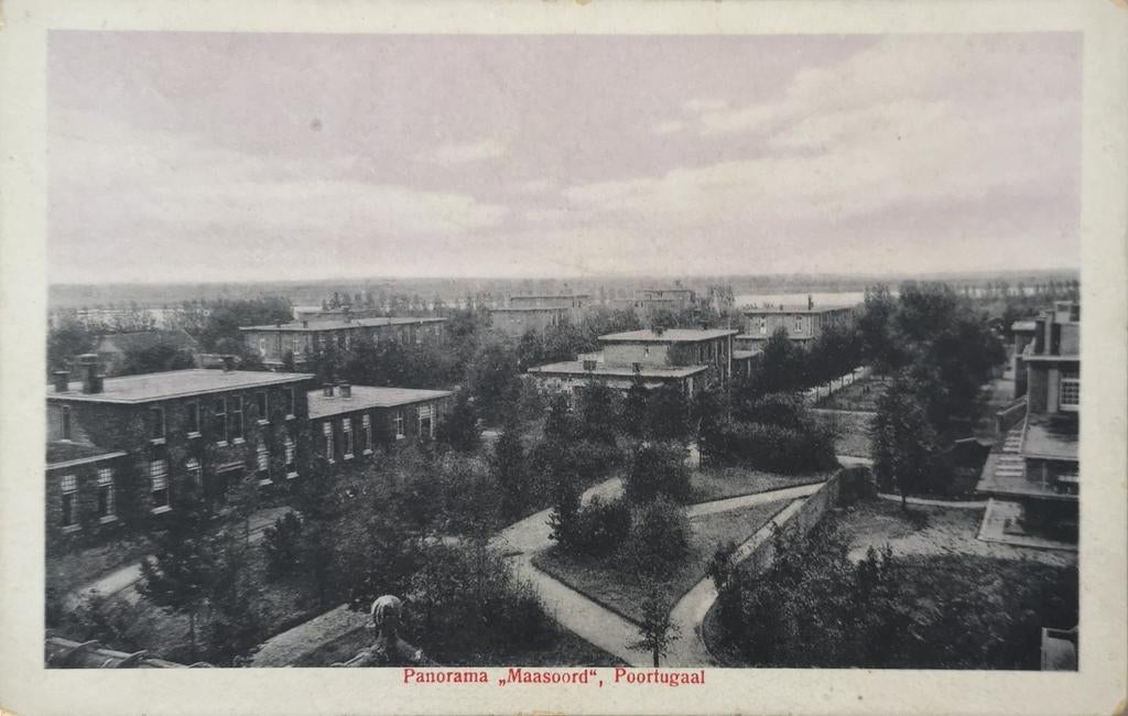 Poortugaal (ZH) Panorama Maasoord 1944, Verzenden, 1940 tot 1960, Zuid-Holland