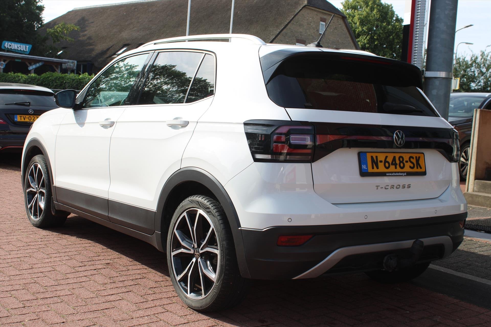 VOLKSWAGEN T-Cross 1.0 TSI Aut. *R-Line* | Trekhaak | Carpla, Auto's, Volkswagen, T-Cross, Gebruikt, Leder en Stof, Wit