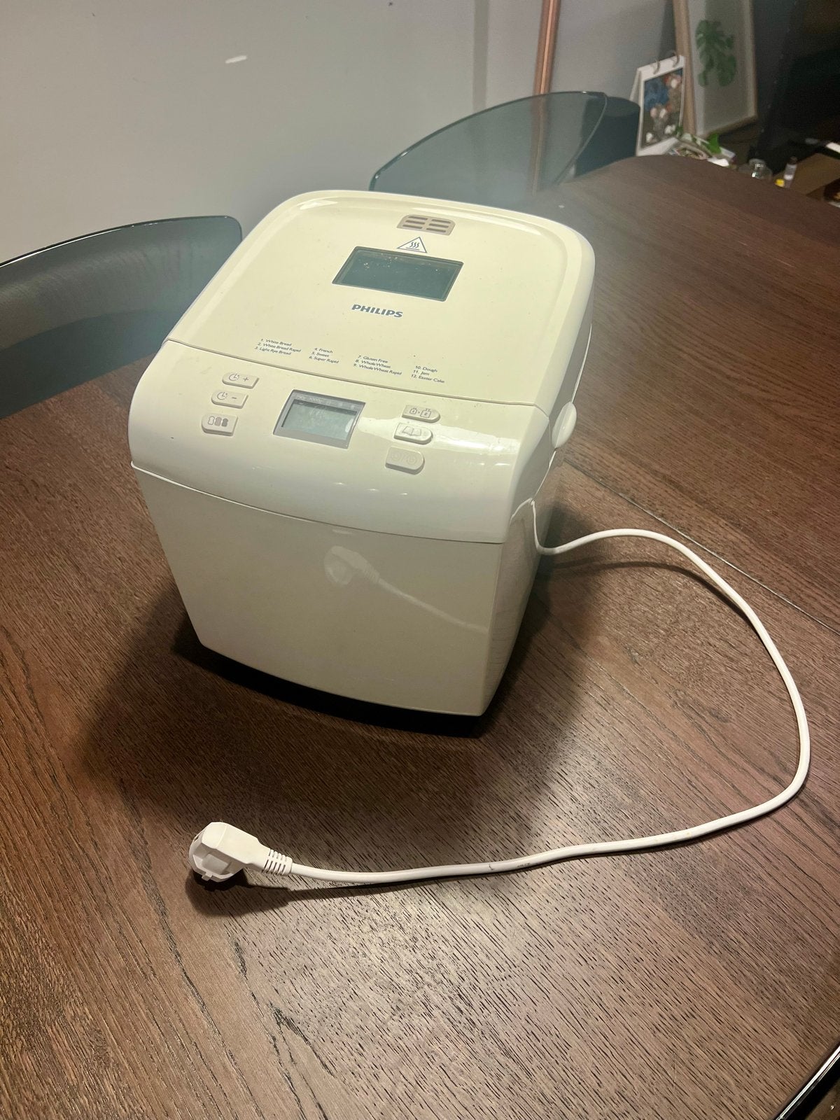 Philips broodbakmachine HD9015 – werkt goed, Met timer, Gebruikt, 800 tot 1200 gram deeg, Ophalen of Verzenden