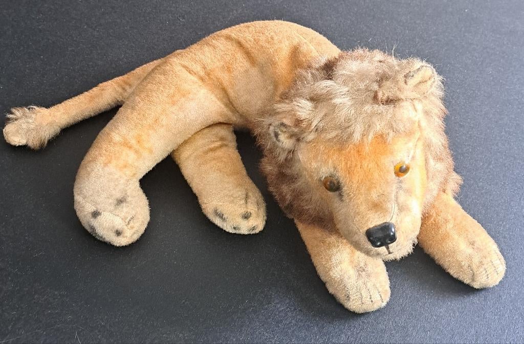 Antieke knuffel leeuw Steiff (?) speelgoed kinderkamer, Ophalen of Verzenden