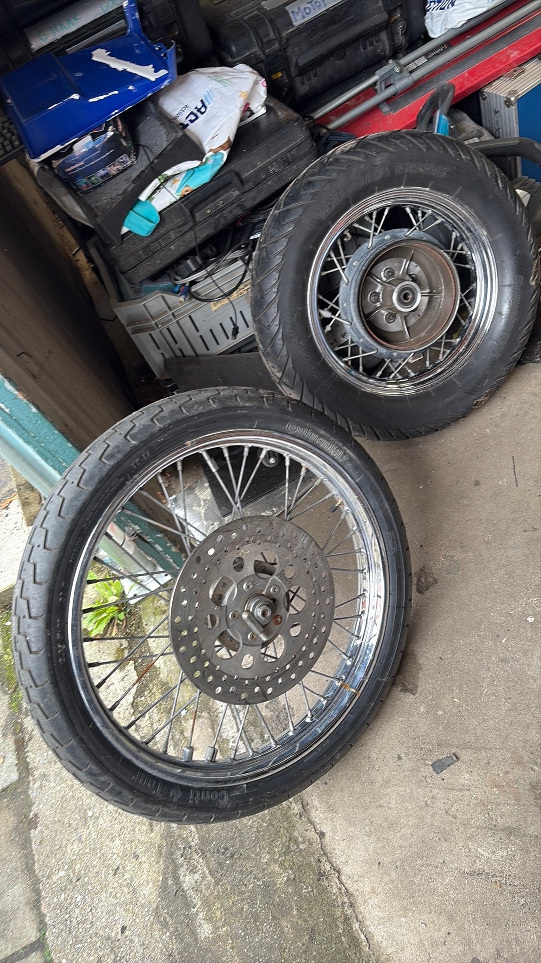 Set spaakwielen (oa) Yamaha XV750 XV535 2GV, Ophalen, Gebruikt