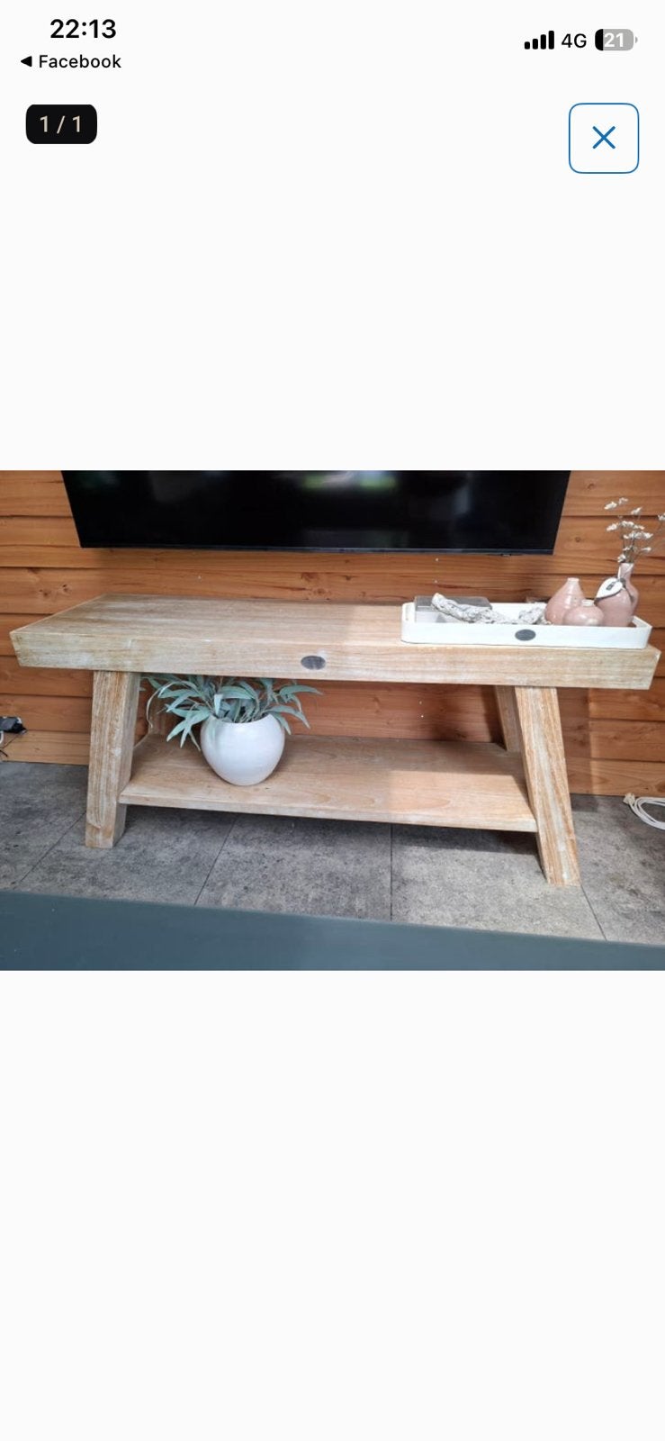 Te koo riverdale sidetable, Ophalen, 100 tot 150 cm, Zo goed als nieuw, 25 tot 50 cm