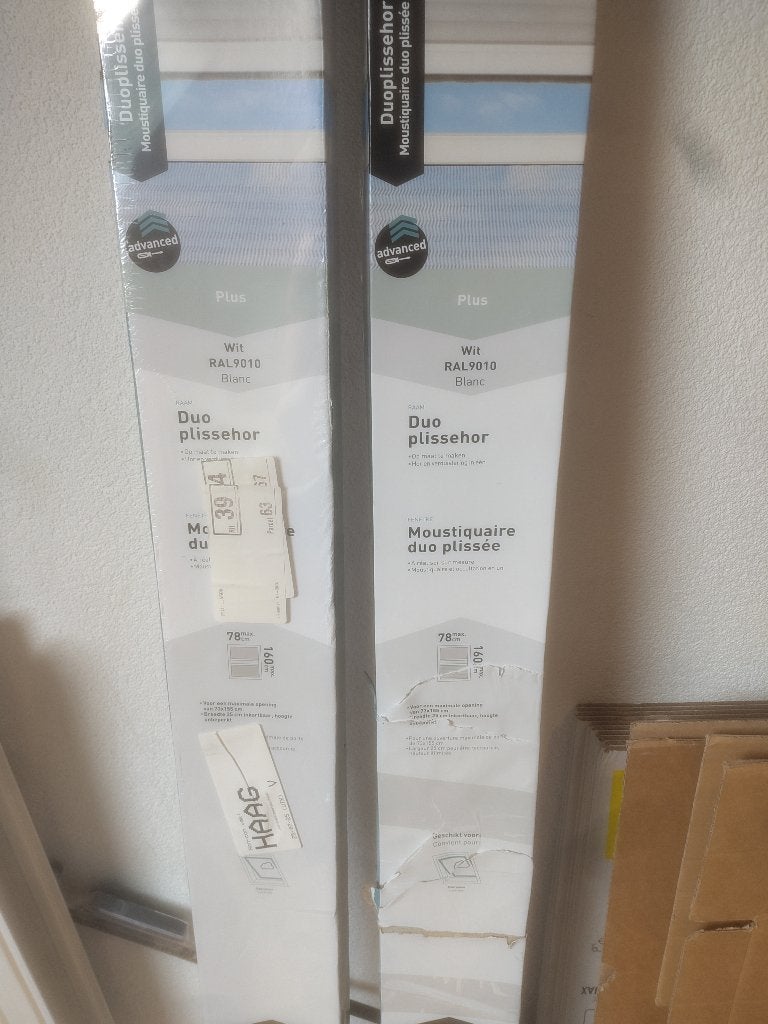 2x Livn Duo Plissehor nieuw in doos 78x160, Doe-het-zelf en Verbouw, Deuren en Horren, Ophalen, 120 cm of meer, Overige typen