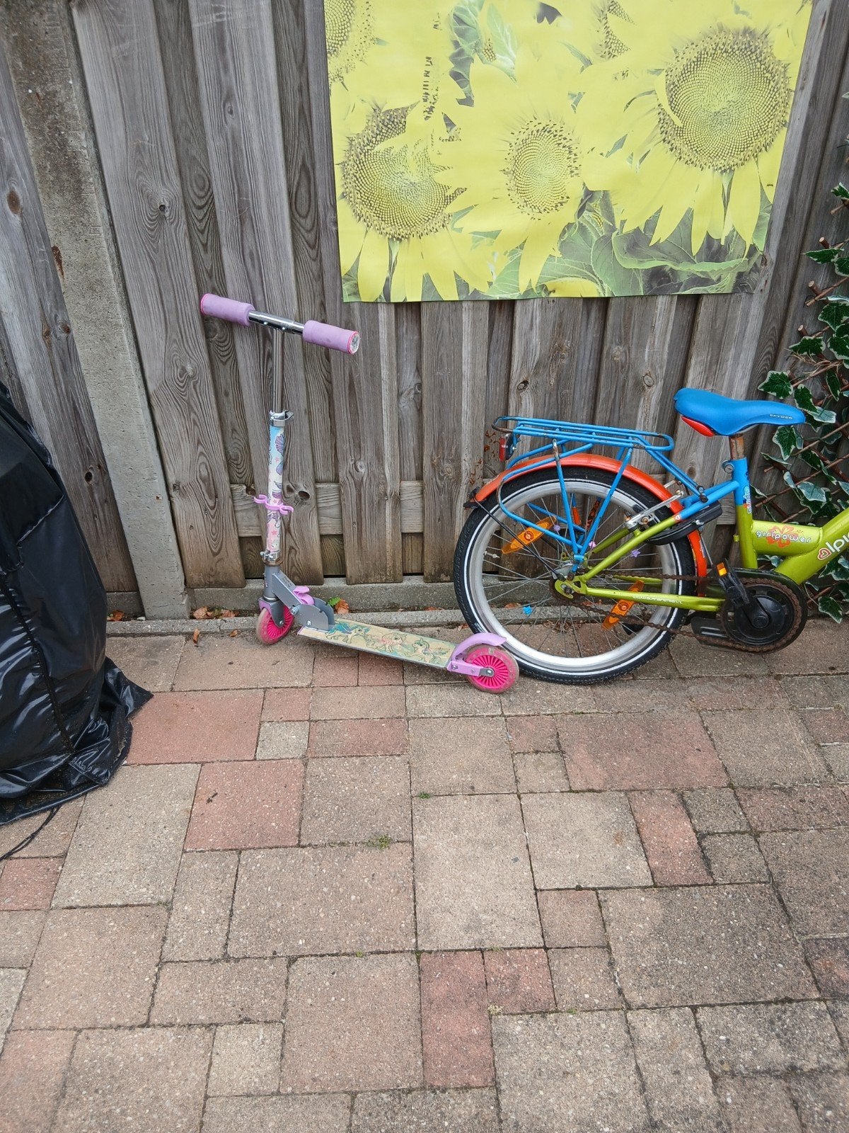 Gratis af te halen: 20 inch fietsje en stepje, Fietsen en Brommers, Ophalen of Verzenden, Gebruikt, Gewone step