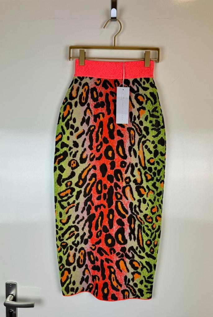 Stella McCartney Pencil Skirt Rok Leopard Multicolor Slim S, Kleding | Dames, Overige kleuren, Nieuw, Ophalen of Verzenden, Knielengte