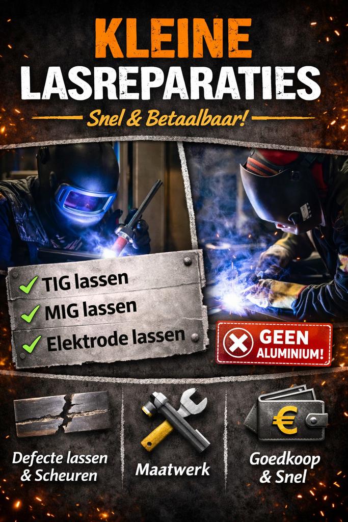 lasreparaties – snel, eerlijk en voordelig, Diensten en Vakmensen, Lassers en Metaalbewerking, Garantie, Lassen