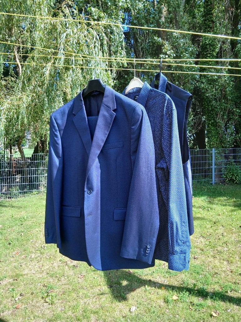 3 delig pak/kostuum kleur donker blauw maat 60, Blauw, Overige maten, Zo goed als nieuw, C&A