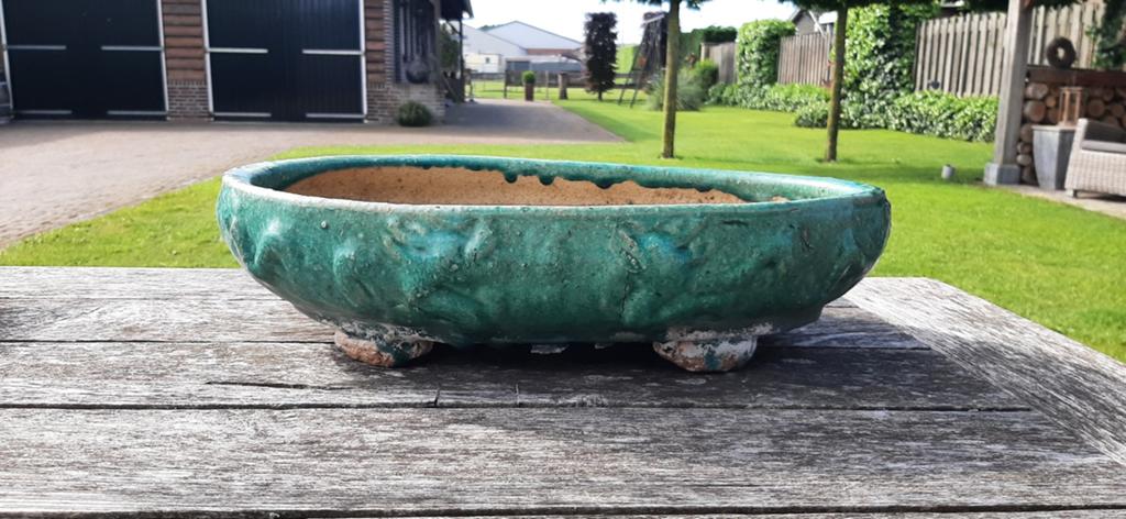 Bonsai schalen / potten  2 stuks, Tuin en Terras, Ophalen of Verzenden, Rechthoekig, Steen, Minder dan 30 cm