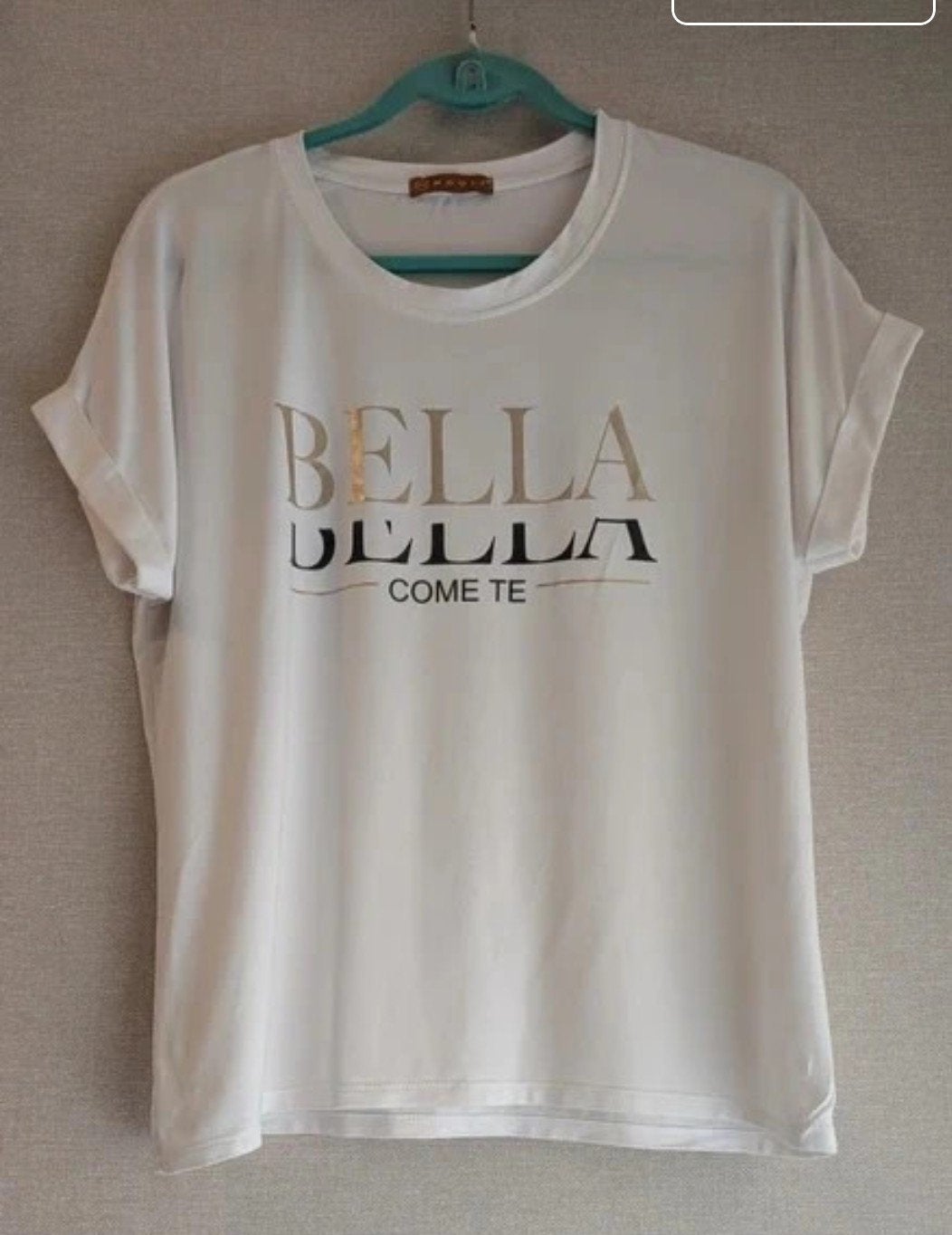 Bella shirt, Kleding | Dames, Ophalen of Verzenden, Zo goed als nieuw, Beige, Korte mouw