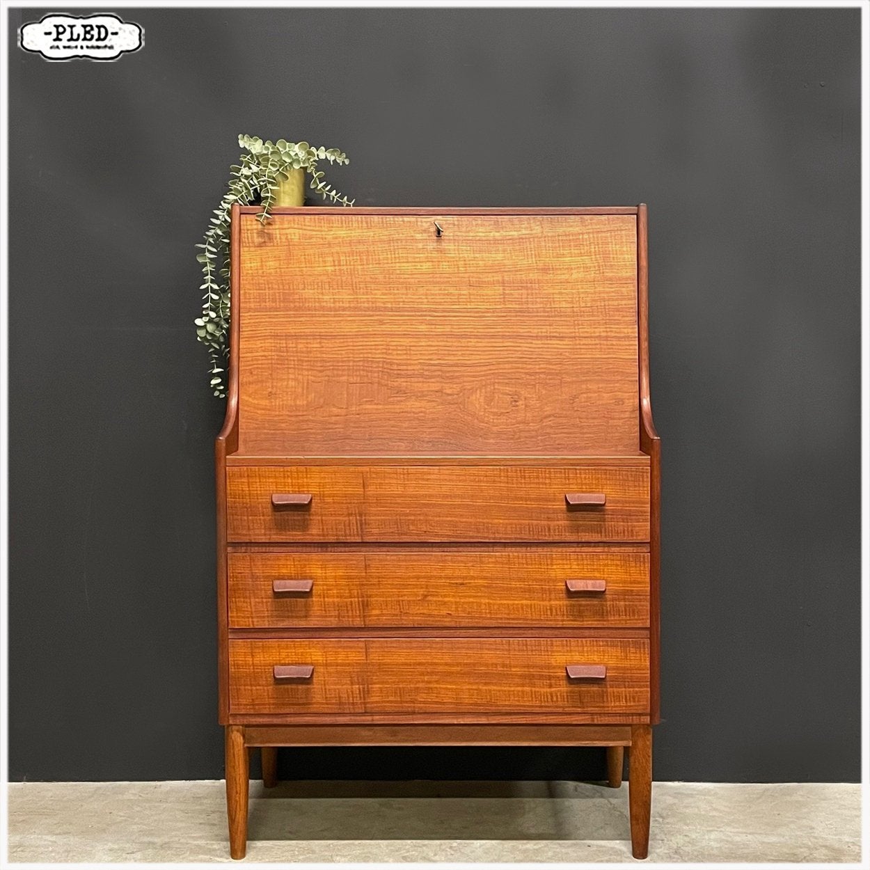 Secretaire van Poul Volther Bureau Deens Design Kast, Ophalen, Scandinavisch, Hout, Bruin