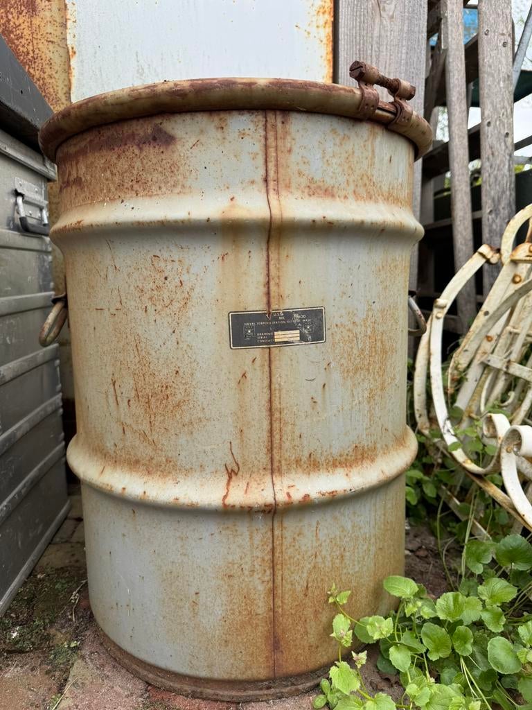 Vintage industriele Marine vat ton, Ophalen