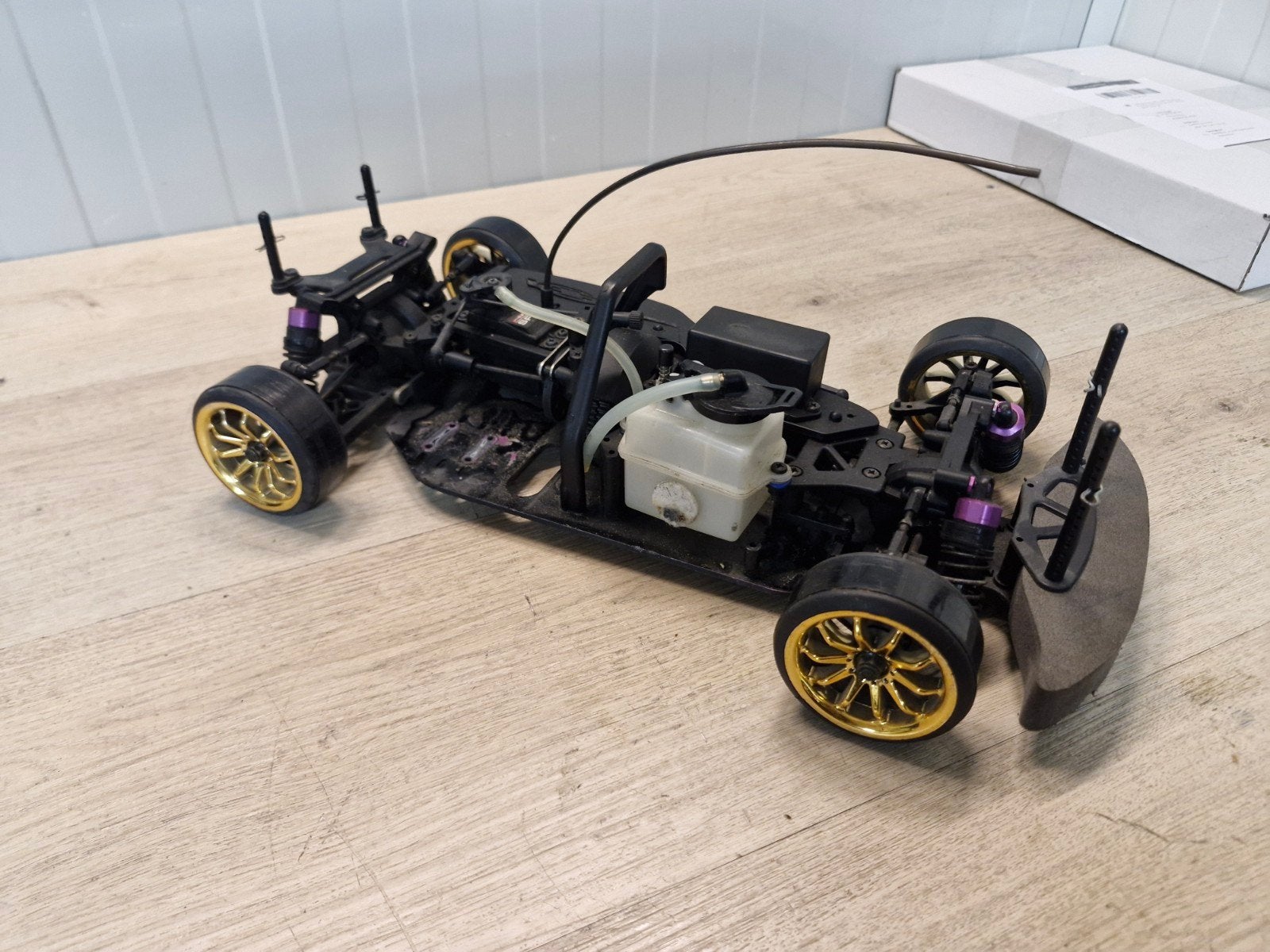 hpi rs4 2 speed chassis 1/10, Ophalen of Verzenden, Gebruikt, Nitro, Auto onroad
