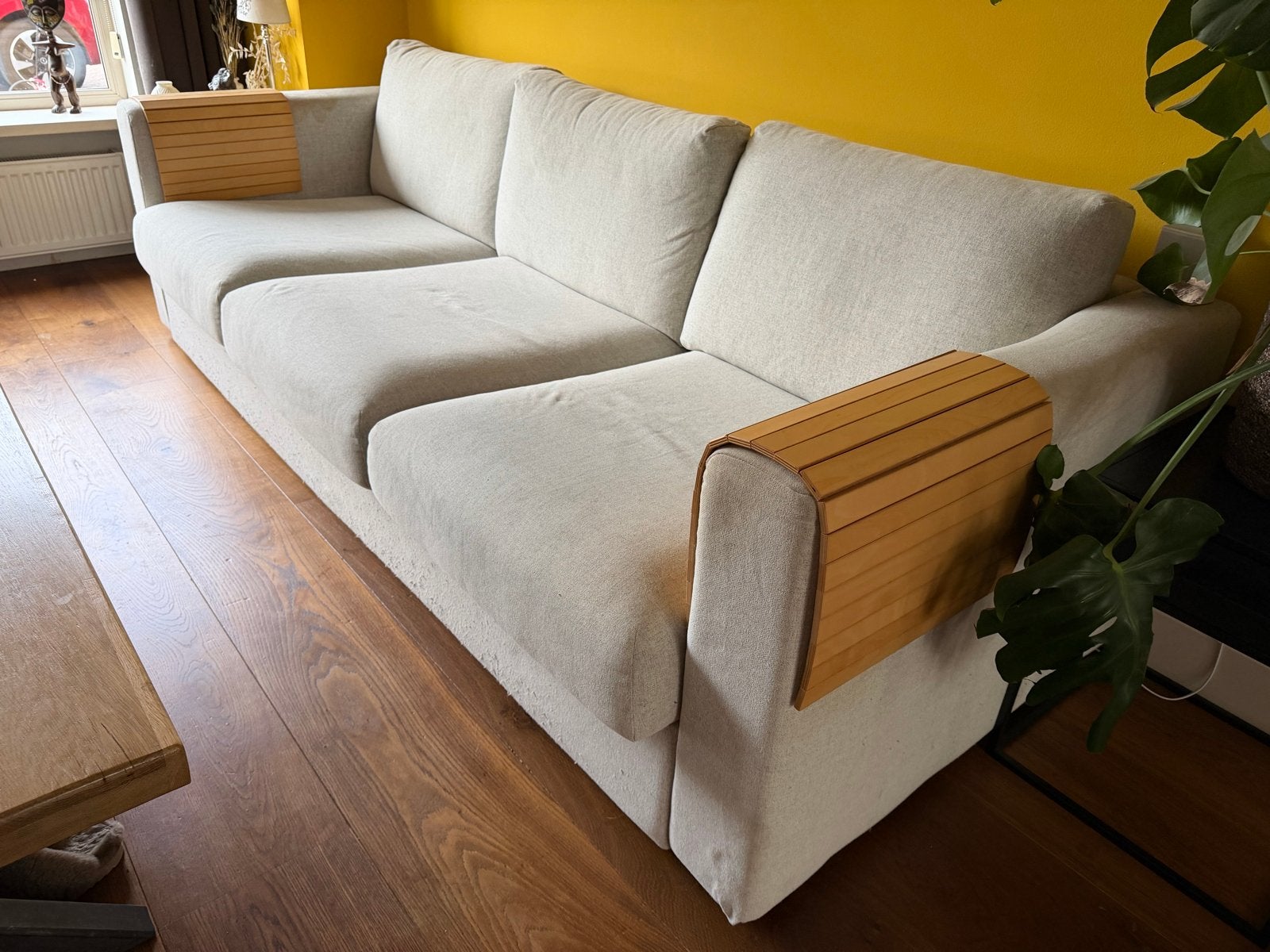 IKEA VIMLE 3-zitsbank Gunnared beige, Huis en Inrichting, Ophalen, Gebruikt, Driepersoons, 75 tot 100 cm
