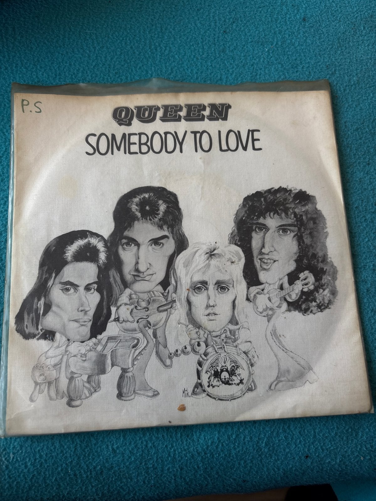 Queen - Somebody To Love (7 inch vinyl single), Cd's en Dvd's, Vinyl Singles, Gebruikt, Originele persing, 7 inch, Ophalen of Verzenden