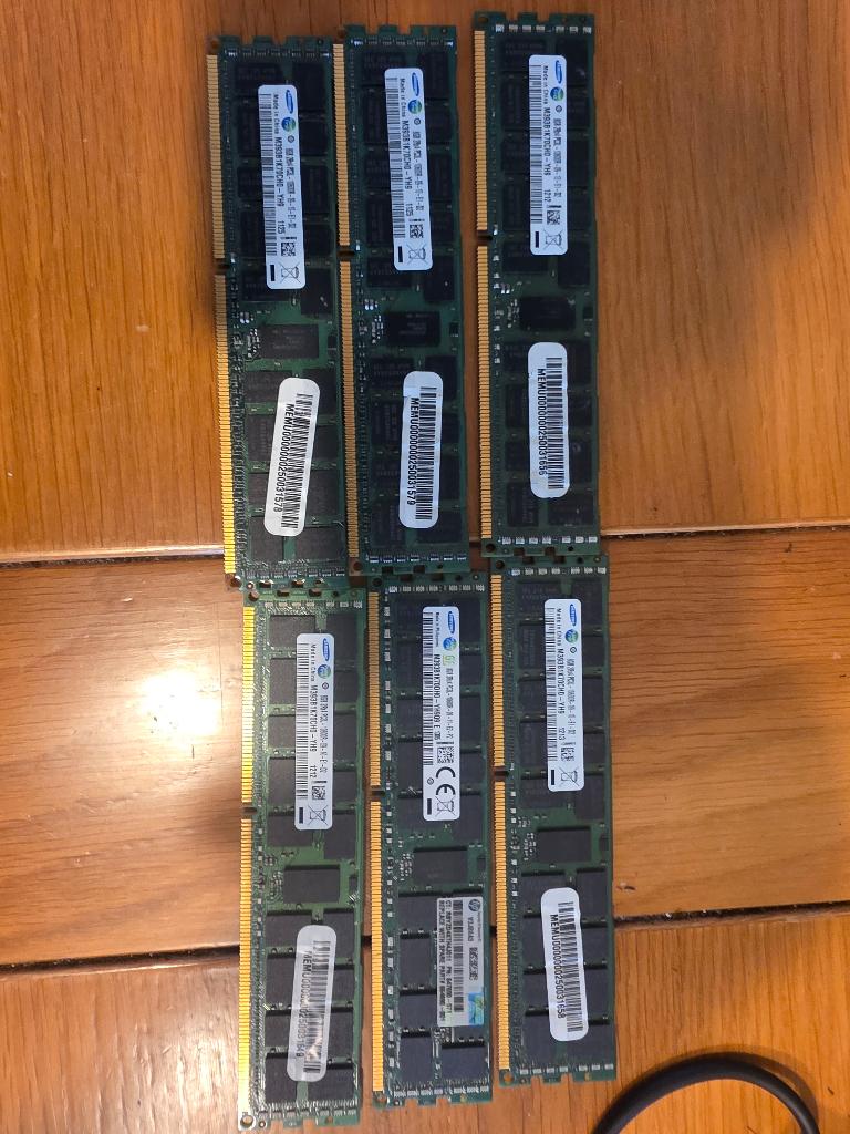 96GB DDR3 ECC Registered RAM, Computers en Software, RAM geheugen, Gebruikt, Server, 16 GB, DDR3, Ophalen of Verzenden